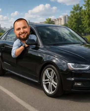 Карикатура с автомобил